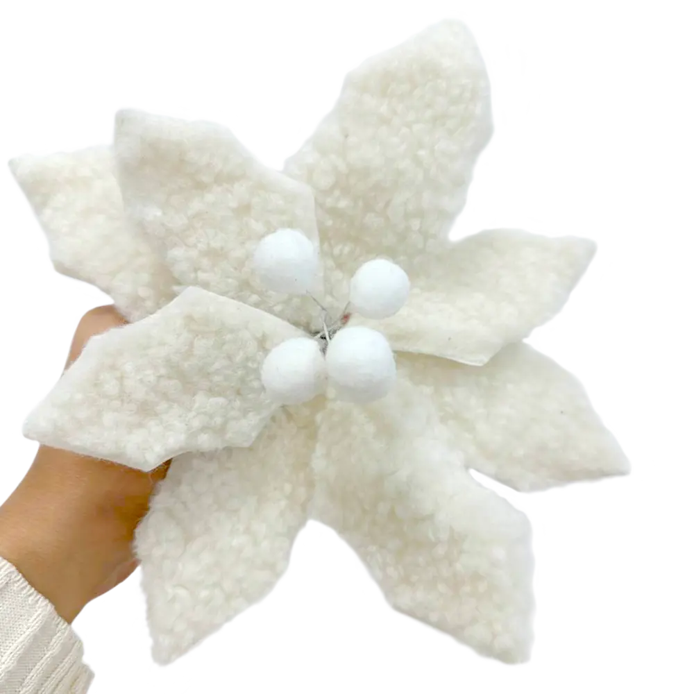 89381630 Украшение елочное «Цветок», 24x15.5 см, цвет белый STLM-1426083 Santreyd  - Вид №4