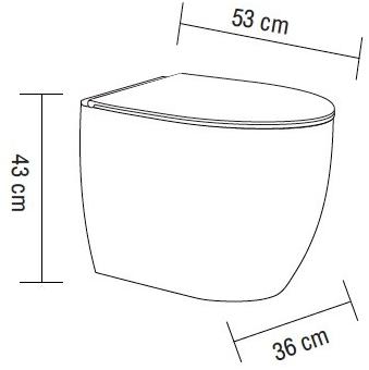 Приставной унитаз напольный Белый Rifra  Италия sun-id-1411652 - Вид №6