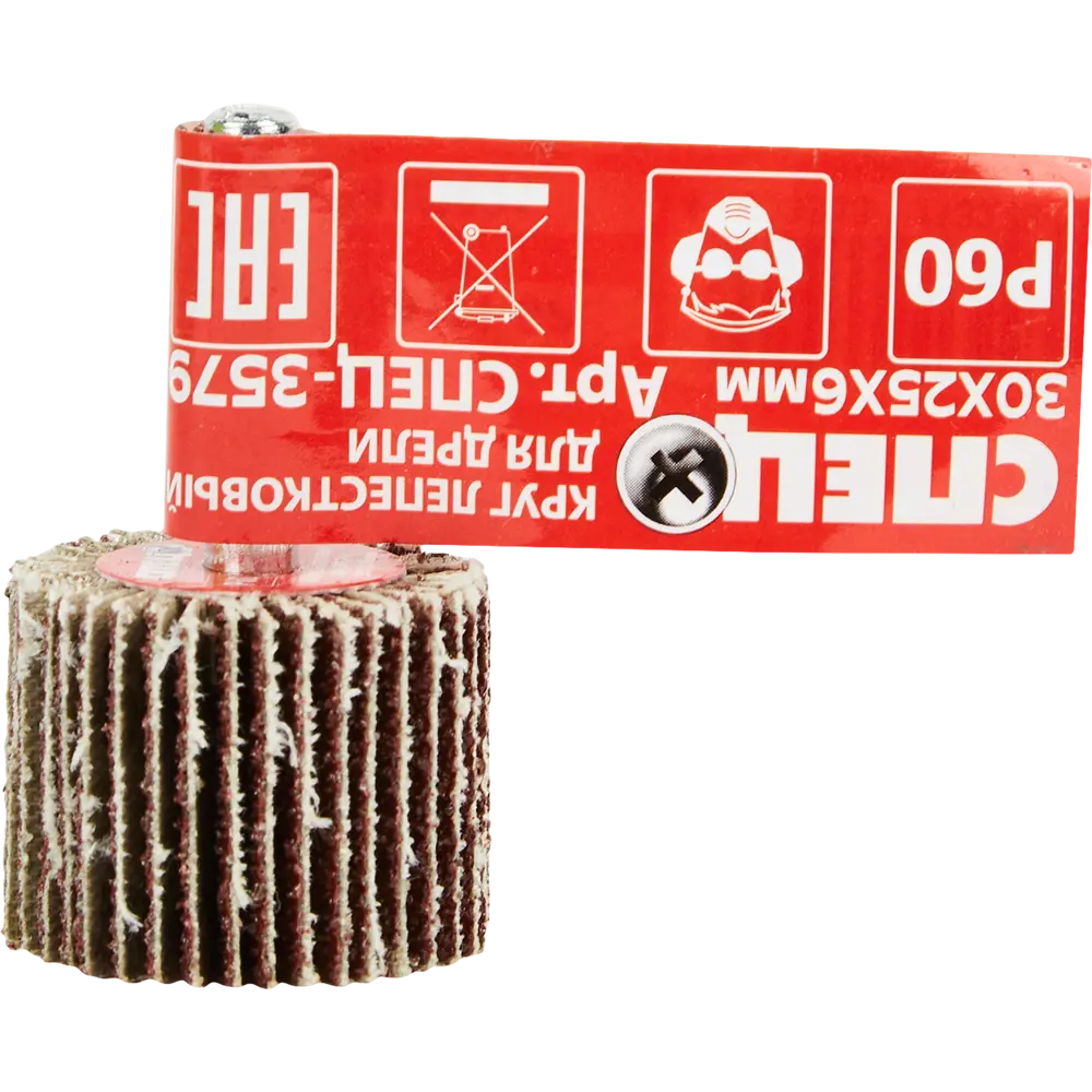 Круг лепестковый радиальный КЛО для дрели Спец 3579 P60 30x6x25 мм STLM-2045666 - Вид №3