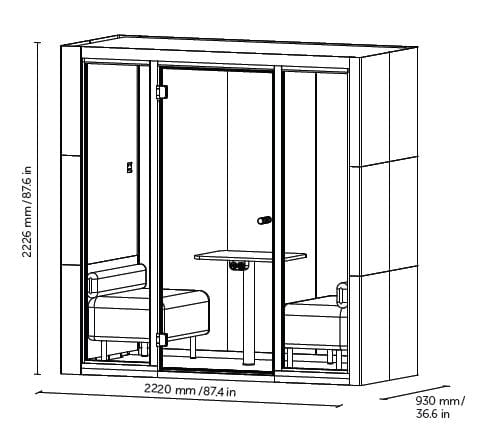 Многосторонняя акустическая офисная кабина со встроенным освещением SilentLab SPARK ARCH-00112784 - Вид №4