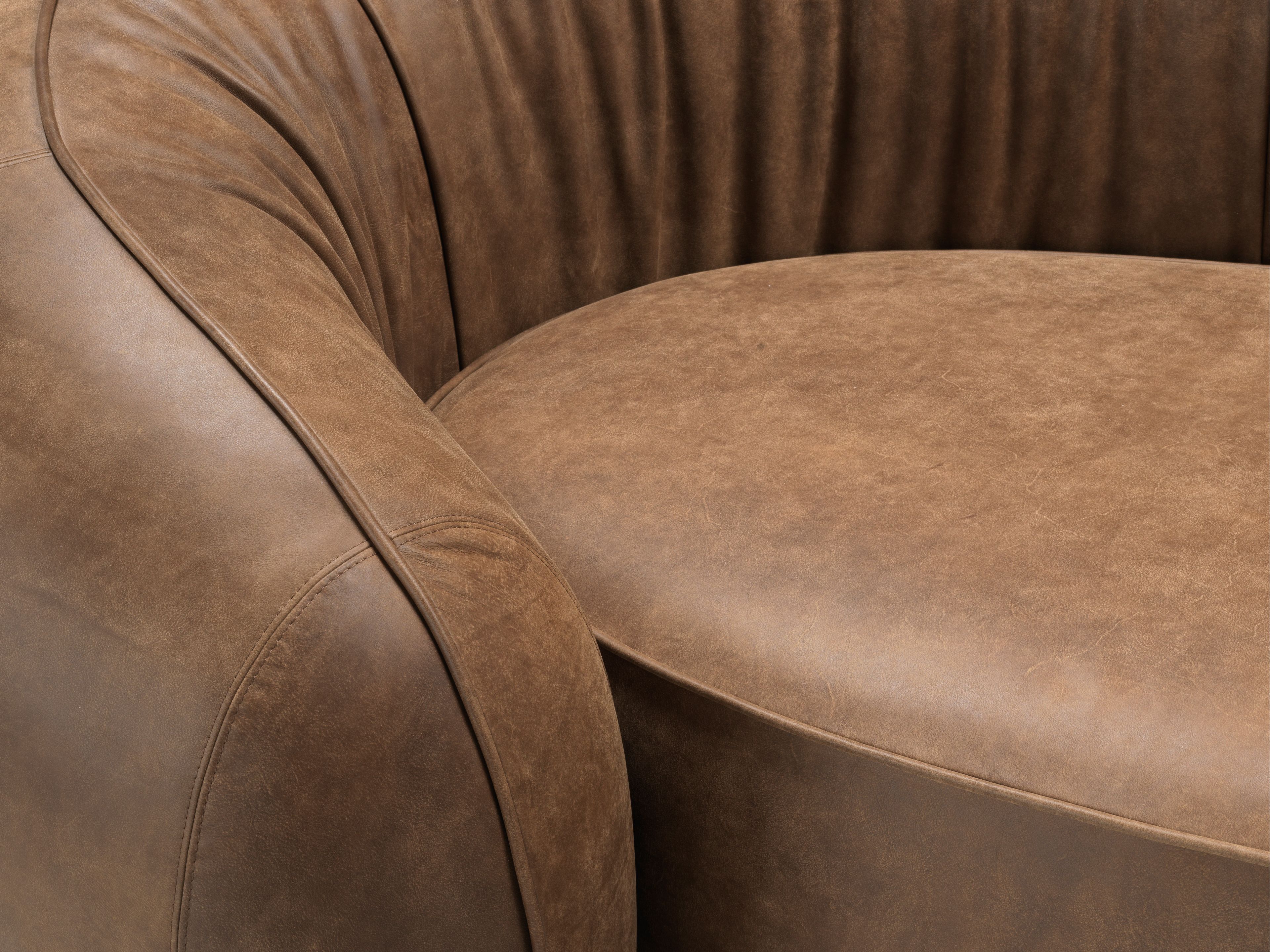 3-местный кожаный изогнутый диван GHIDINI1961 BRIDGE ARCH-00138523 - Вид №7