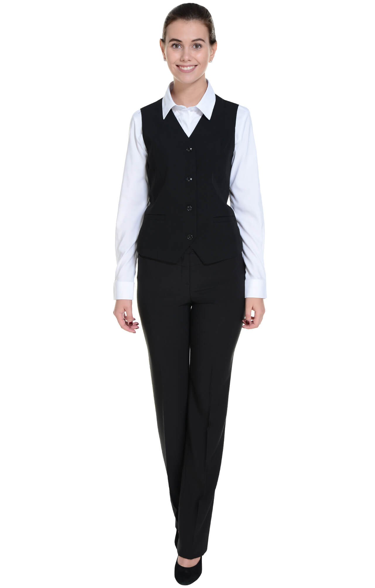 62876 Жилет  женский BLACK El-Risto  Одежда для официантов  размер 52  - Вид №6