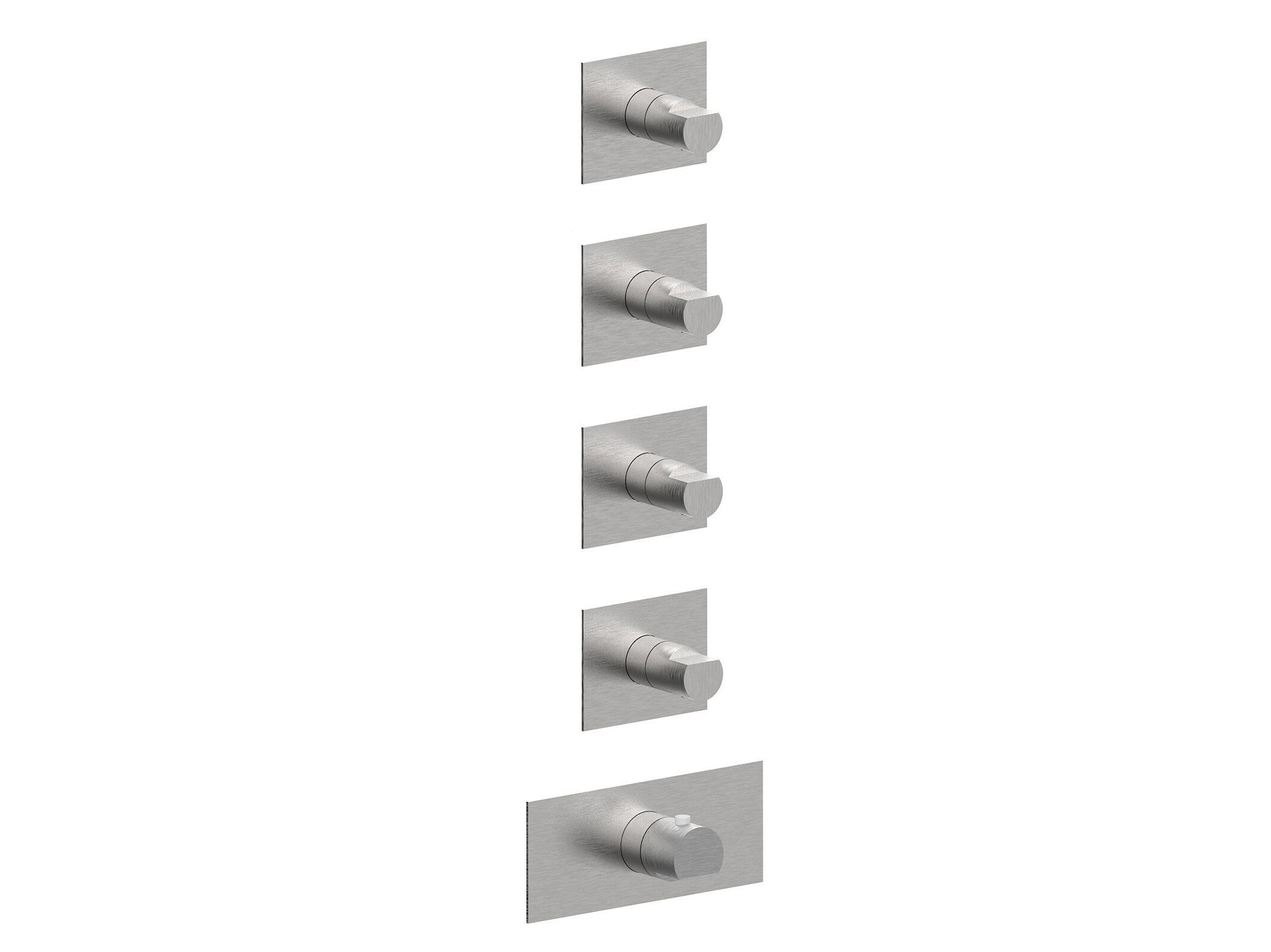 Термостатический смеситель для душа из нержавеющей стали с 5 отверстиями Rubinetterie Frattini Borgia ARCH-00094689