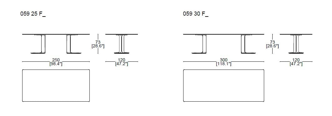 Прямоугольный стеклянный стол CASSINA TL59 ARCH-00118991 - Вид №5