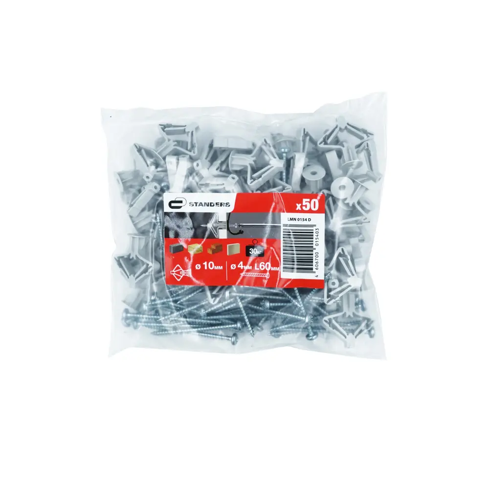 Анкер STANDERS PLA для листовых материалов с шурупами 50 шт 84011052 STLM-0046135 - Вид №4