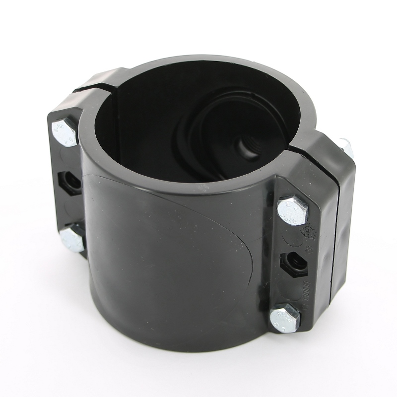 Врезка монтажная Unidelta зажим-В 90 x 1/2" 4 болта, для труб ПНД полипропилен PP-B 1019090002 - Вид №3