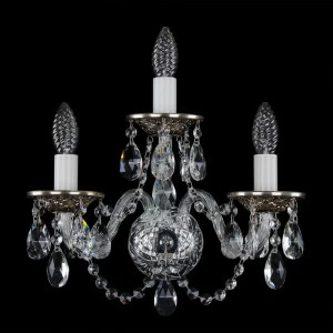 Бра Bohemia Ivele 1610/3/NB BOHEMIA IVELE СВЕЧА 079314 Прозрачный;серебро