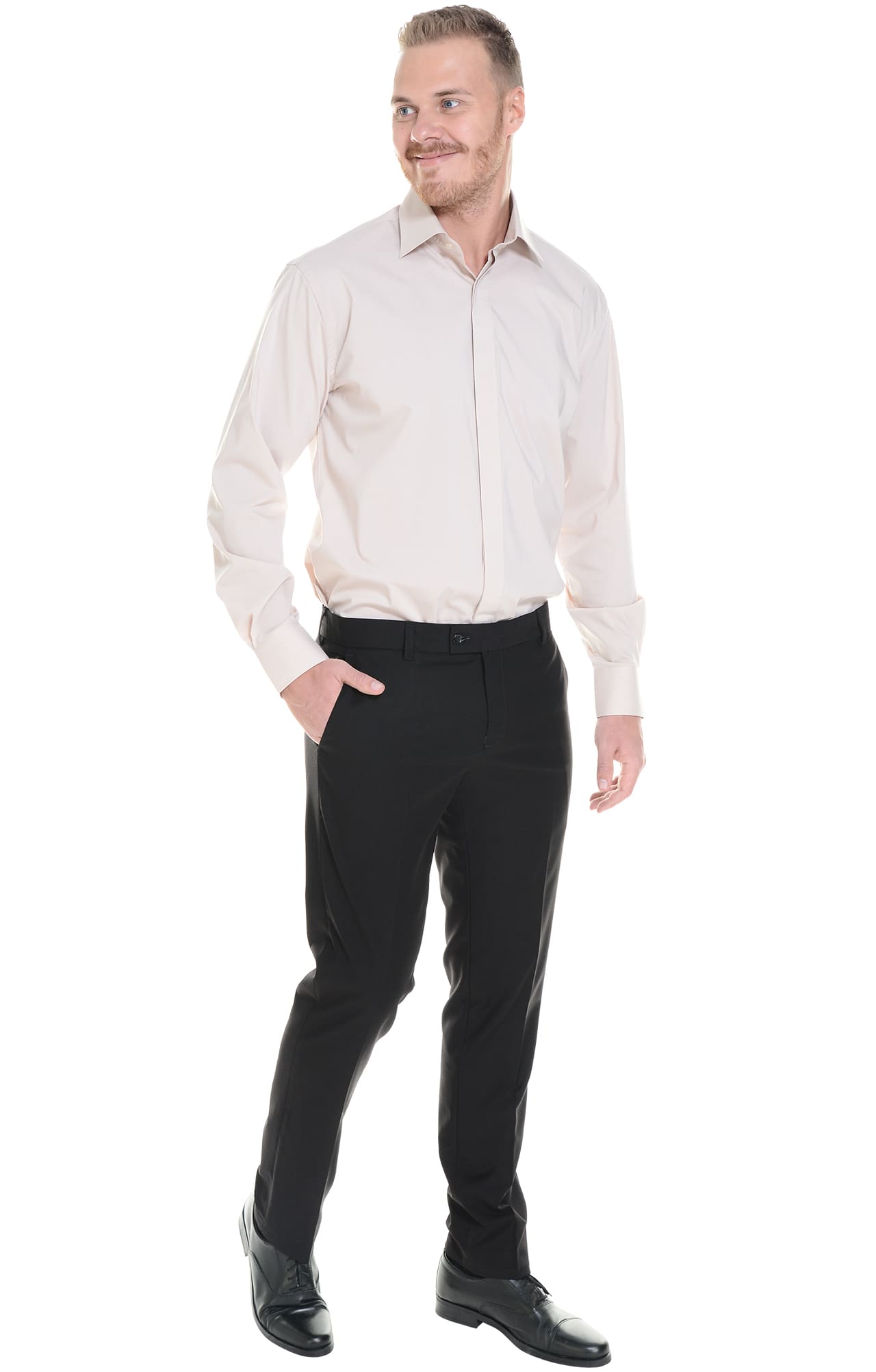 62434 Рубашка мужская  beige El-Risto  Корпоративная одежда  размер 38/170-176  - Вид №7