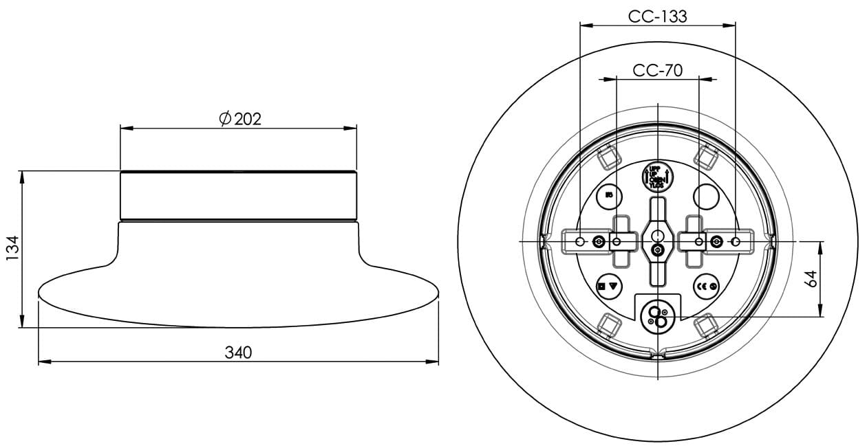 Настенный светильник / потолочный светильник из опалового стекла и фарфора Ifö Electric Aton ARCH-00060641 - Вид №1