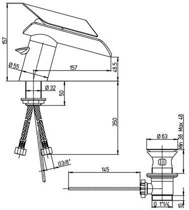 Paini Morgana 73CR306KM смеситель для биде - Вид №1
