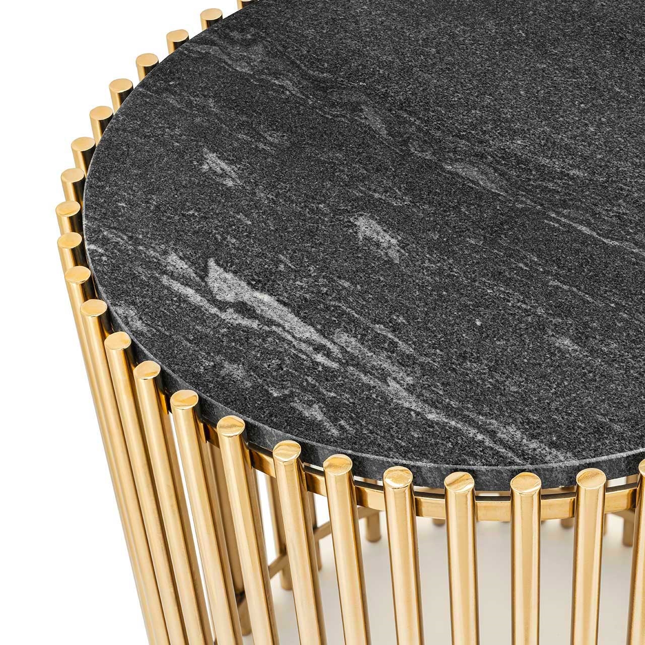 450299-93 ABHIKA БОКОВОЙ СТОЛ SPIN H51 D44 BLACK/GOLD  - Вид №3