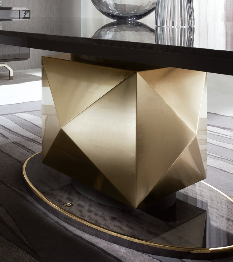 5800 Infinity прямоугольный стол с металлическим основанием в золоте - giorgio collection - Вид №3