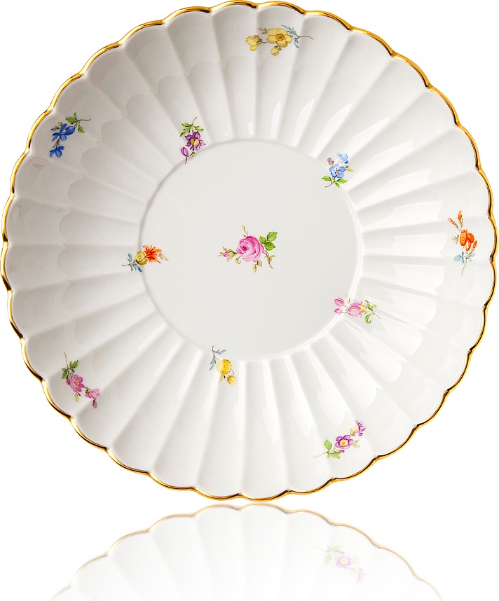 10558924 Meissen Блюдо для гарнира круглое 20см "Россыпь цветов" Фарфор 