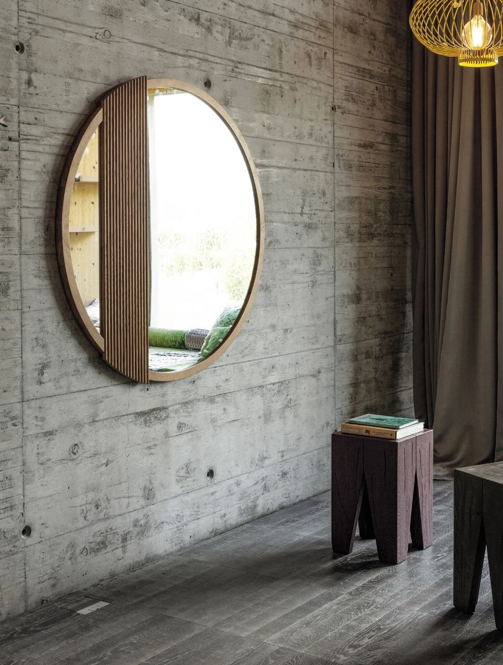 Круглое зеркало из массива дерева Devina Nais Ноль.16 ARCH-00134510 - Вид №1