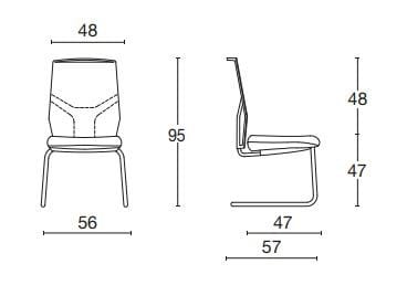 Тканевый консольный операционный офисный стул Diemme ARCH-00037792 - Вид №4