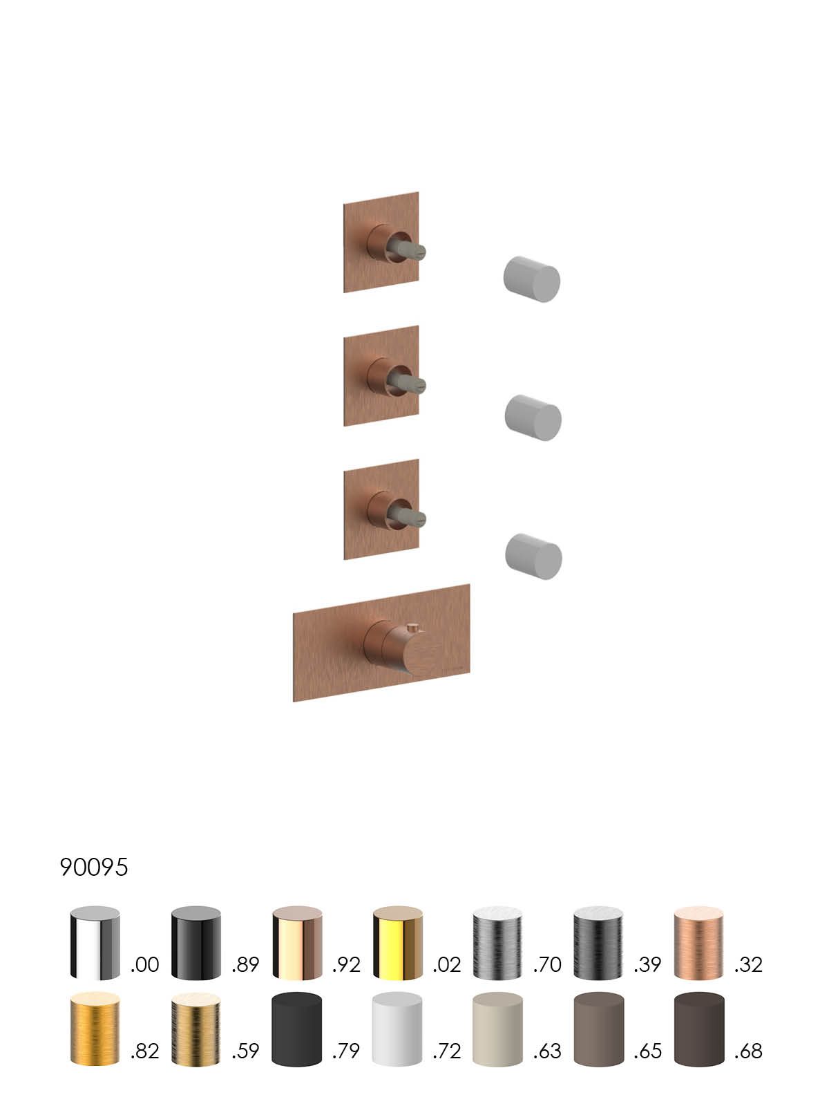 Термостатический смеситель для душа с 4 отверстиями Rubinetterie Frattini отдельная эстетика ARCH-00015119 - Вид №2