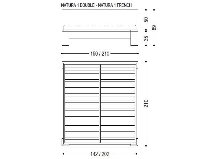 Двуспальная кровать из массива дерева Riva 1920 природа ARCH-00020963 - Вид №1