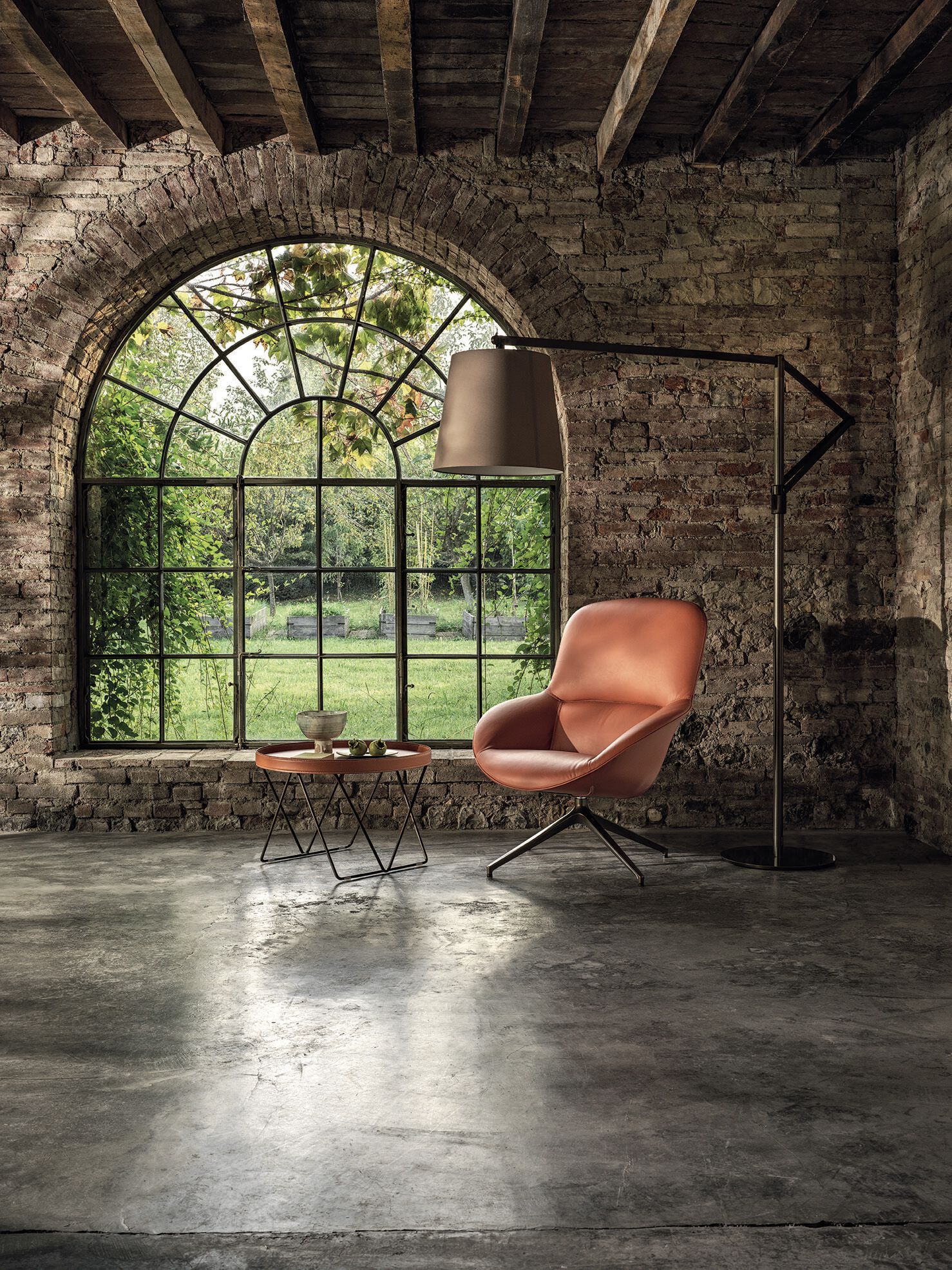 Кожаное кресло с высокой спинкой Bontempi Casa LONG ISLAND ARCH-00135256 - Вид №1