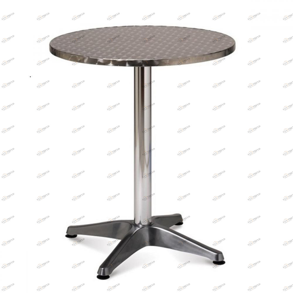 Столик кофейный круглый металлический серебро 60 см AFINA  240946 Серебро;хром 