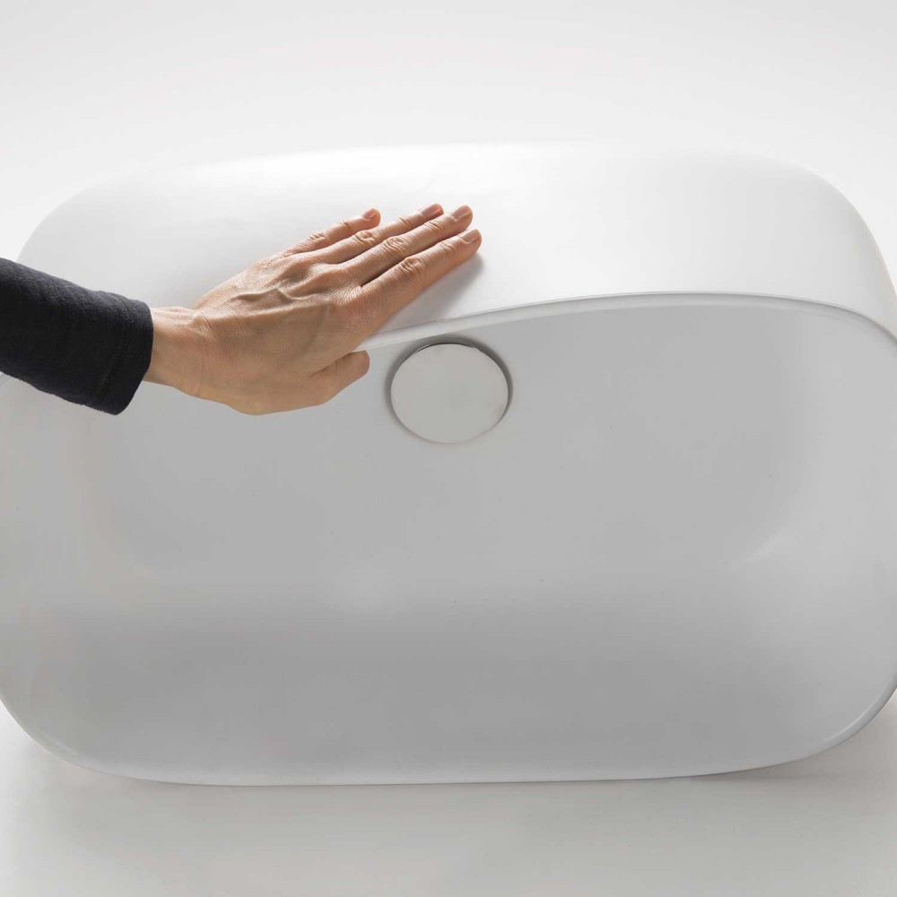 EVLABOU Подвесная раковина настенная прямоугольная EVER Life Design  белая  - Вид №8