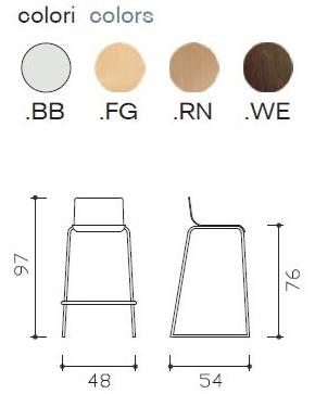 Manerba Офисный стул из бука с подставкой для ног Kori St119f20 - Вид №5