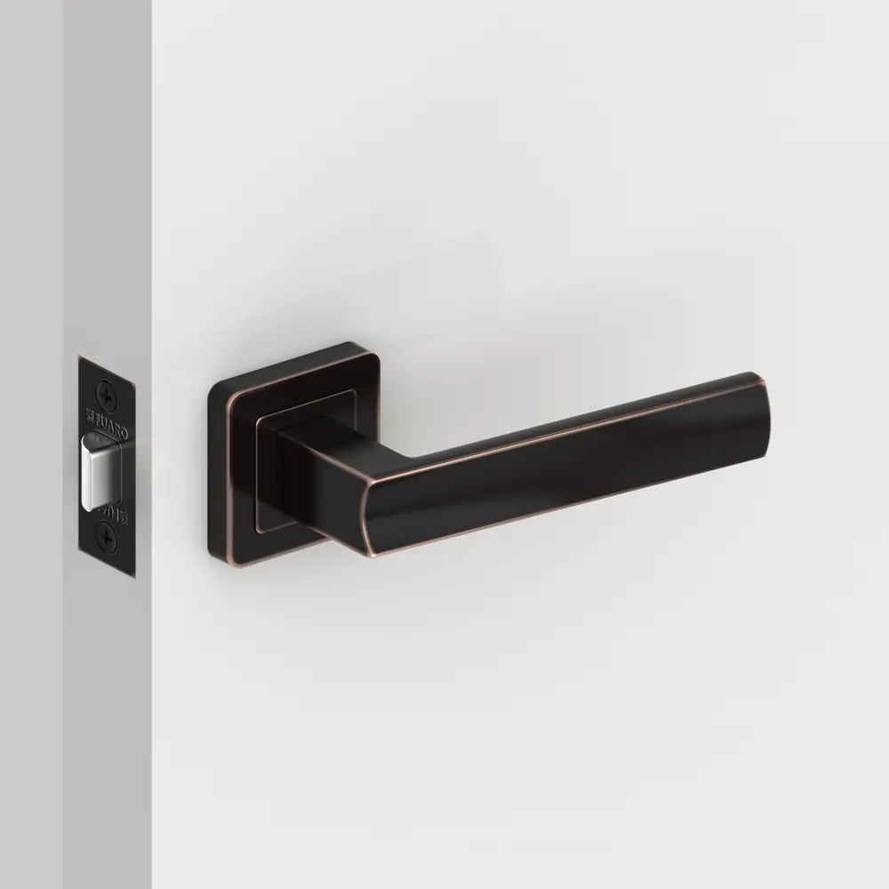 Ручка дверная на розетке Xtra ABL28, цвет тёмная медь FUARO STLM-2106271 - Вид №7