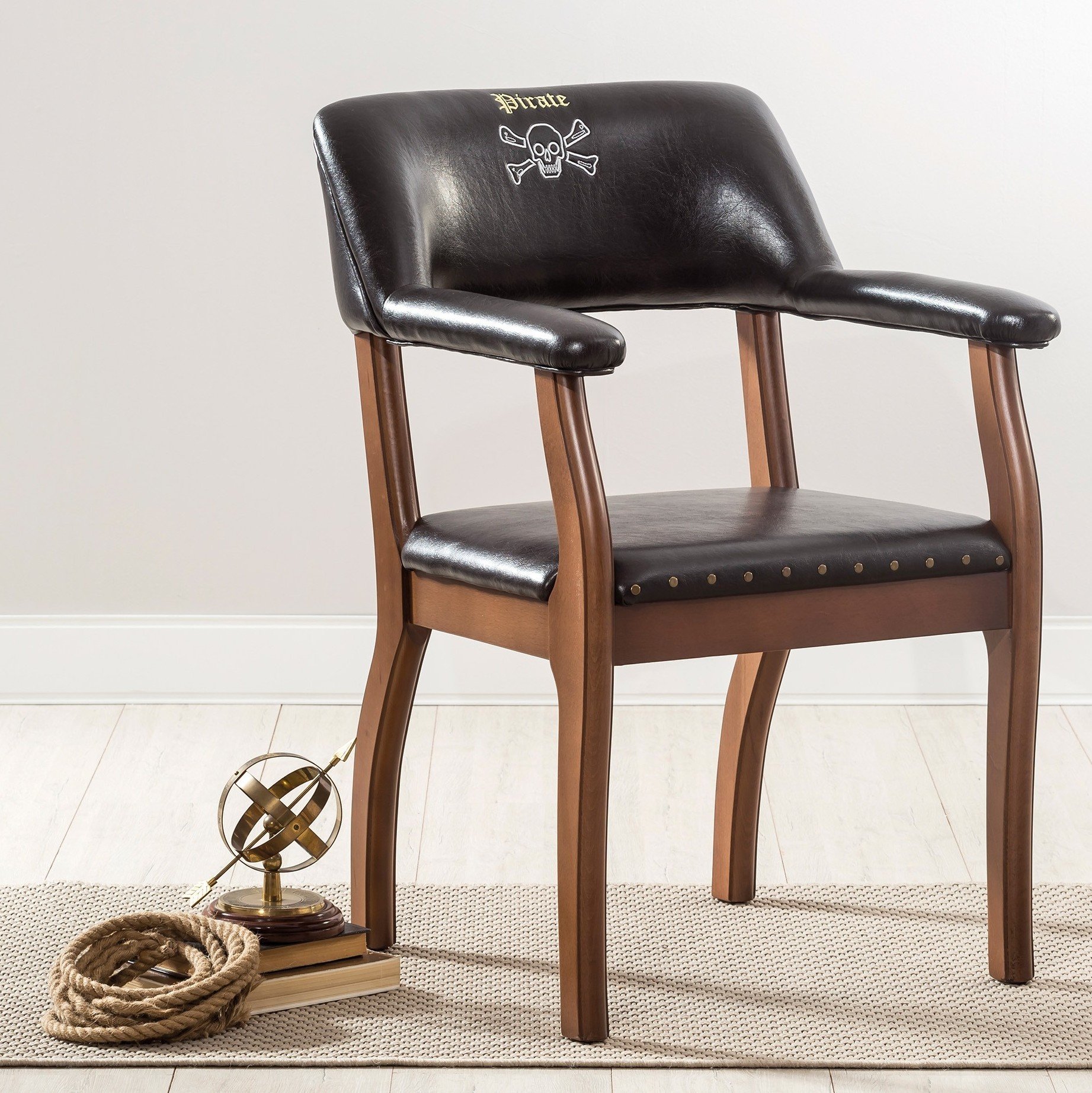 Стул деревянный с подлокотниками Pirate CILEK PIRATE 00-3832547 Черный Santreyd  - Вид №3