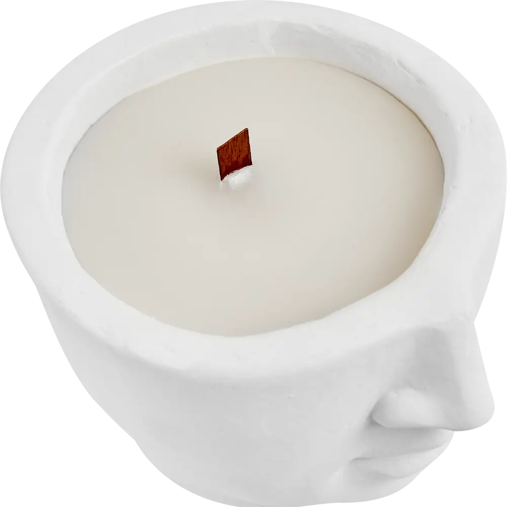 89201822 Свеча в гипсе Амфион белая 9 см STLM-0812318 EVIS  - Вид №1