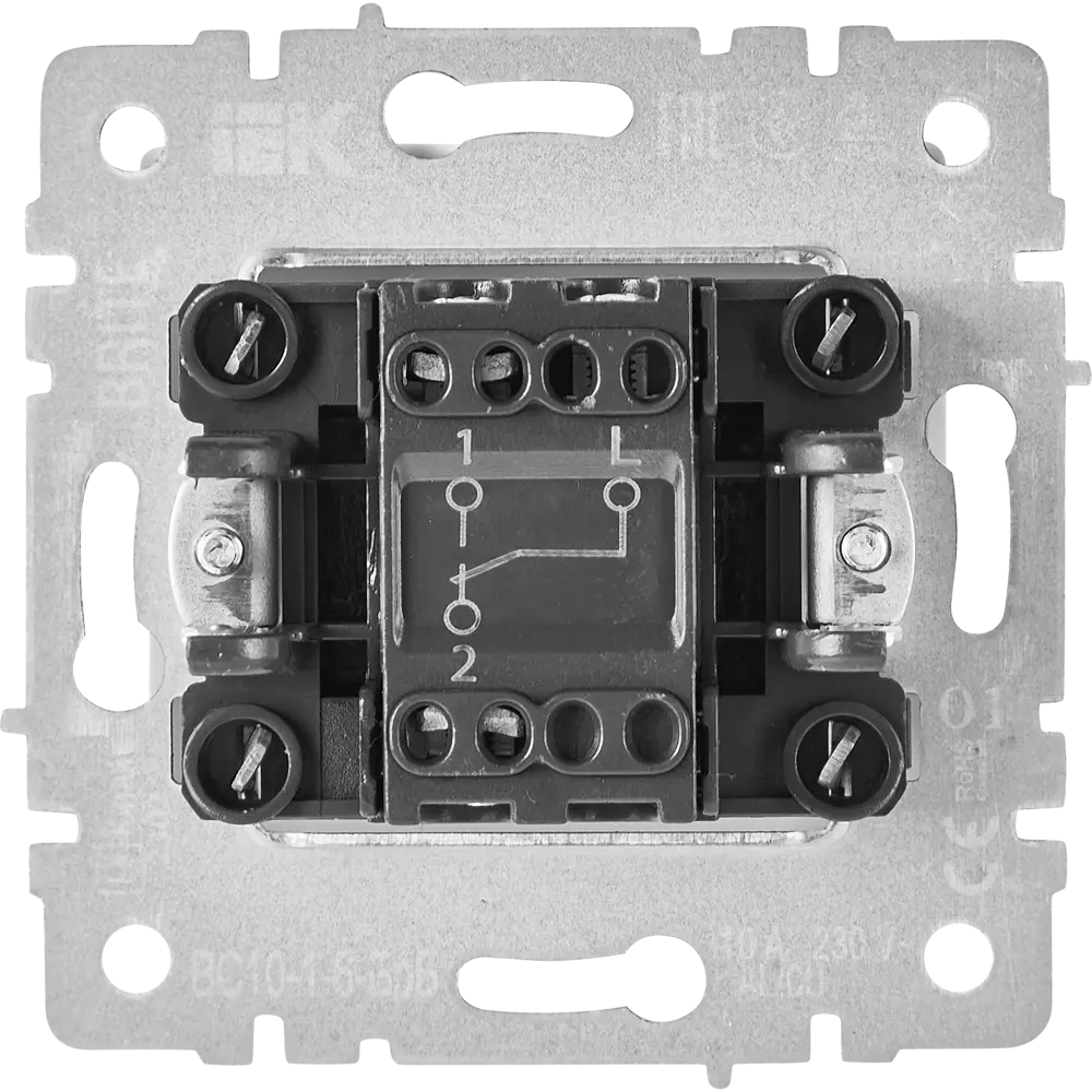 Проходной выключатель IEK Brite: матовый белый, 1 клавиша 87761703 STLM-1109585 - Вид №2