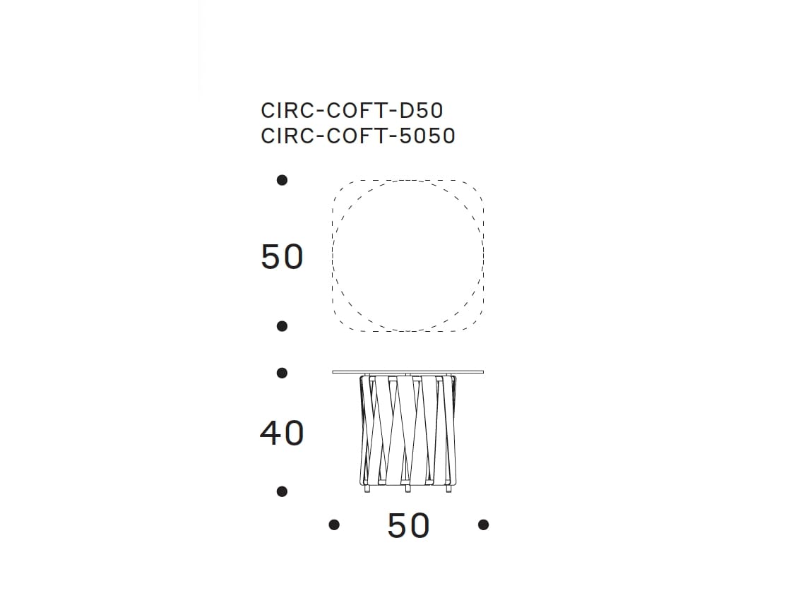 Журнальный столик с круглым верхом из Дектона Nodo Italia Circus ARCH-00100724 - Вид №5