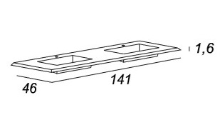 Мебель для ванной CEZARES BELLAGIO 140 Black&Gold Stone - Вид №10