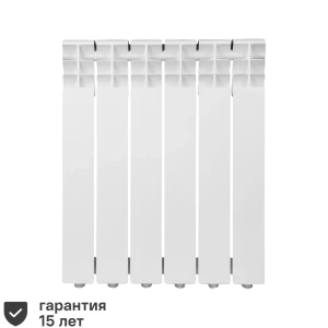 Радиатор Monlan Aluminium 500/80 алюминий 6 секций боковое подключение цвет белый