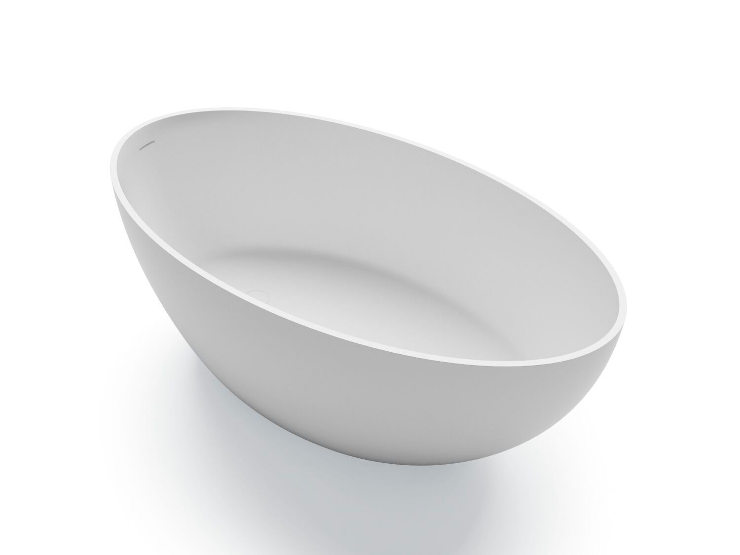 Овальная ванна в центре комнаты в твердой поверхности Gruppo Treesse мебель для ванной комнаты-отдельно стоящие ванны ARCH-00028203 - Вид №2