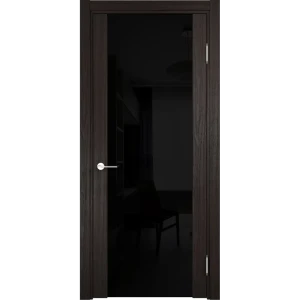 Дверь межкомнатная остеклённая Сан-Ремо 70x200 см цвет дуб шоколадный