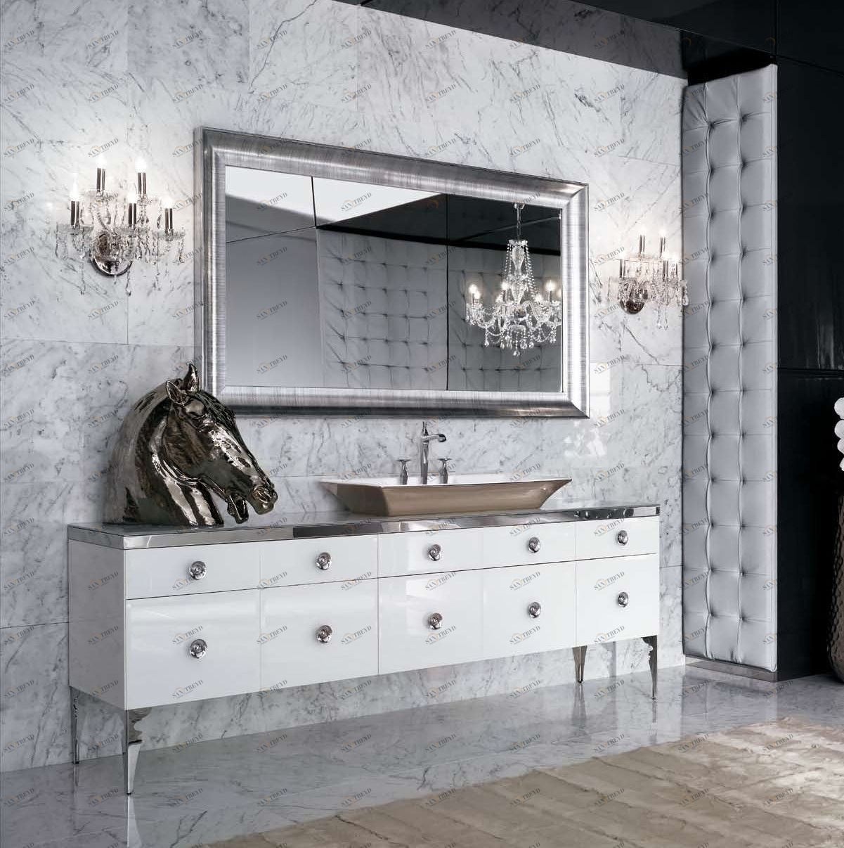 MAJESTIC 02 Комбинация ванной комнаты в отделке VETRO Santreyd 812