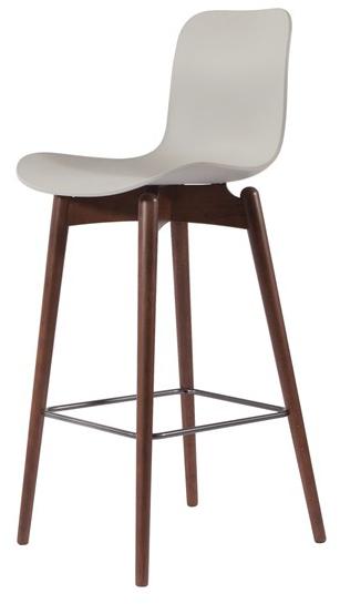 NORR11 Барный стул с пластиковым корпусом и буковыми ножками Langue sun-id-1383655 - Вид №8