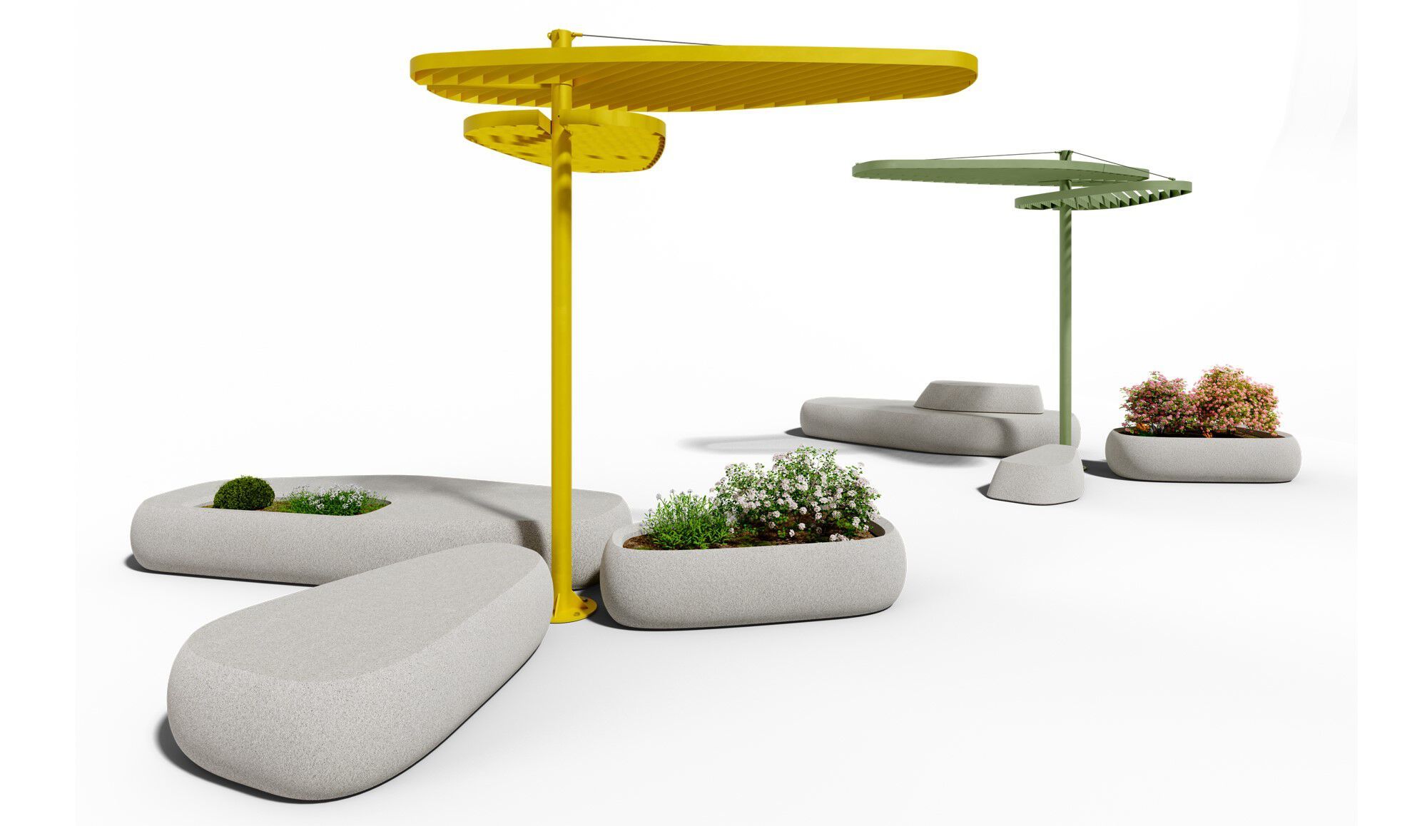 Бетонная скамья без спинки amop Ameno ARCH-00025972 - Вид №1