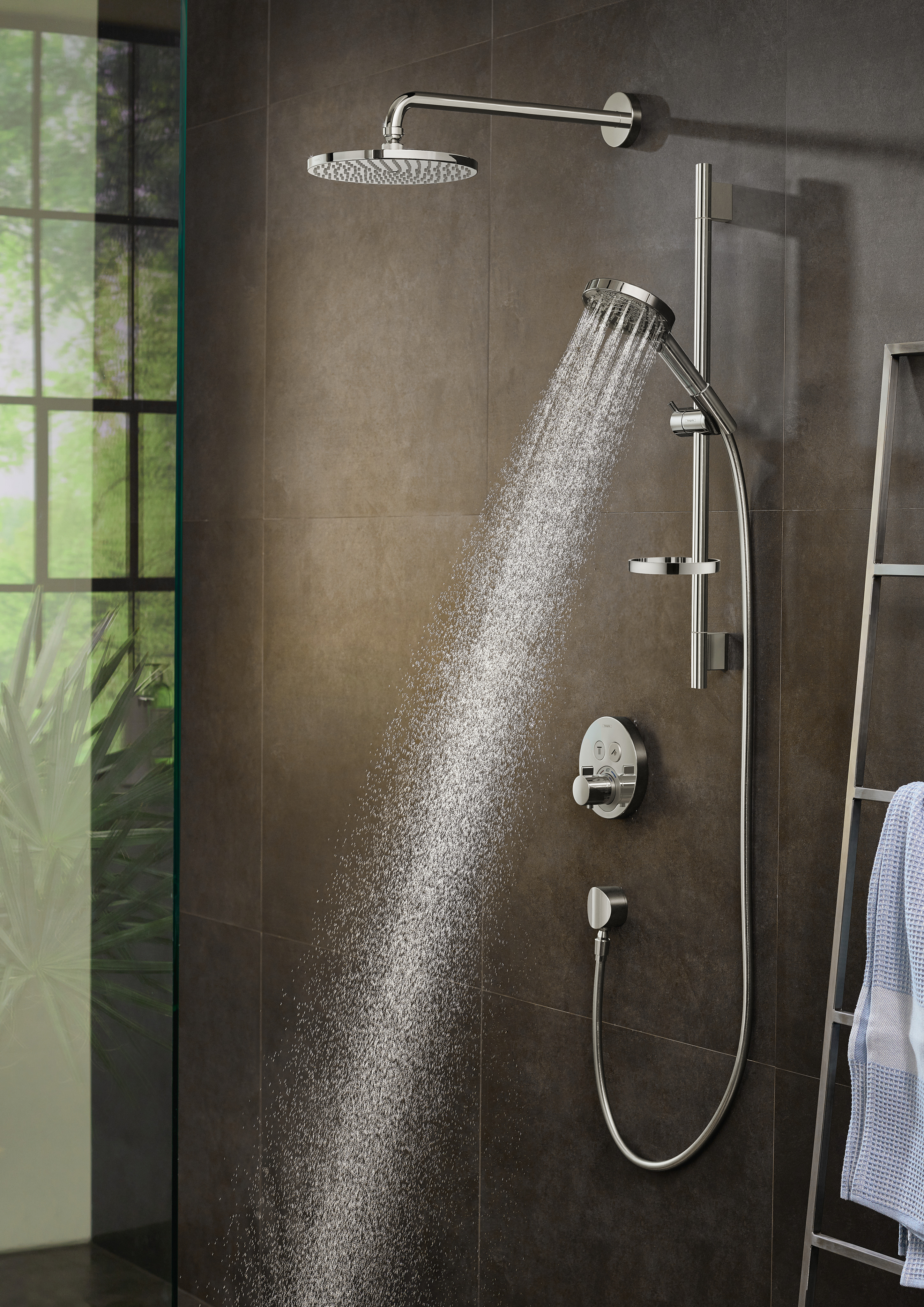 27607000 Raindance S Верхний душ 240 1jet PowderRain с держателем для душа Hansgrohe  - Вид №1