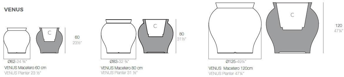 VONDOM Кашпо из полиэтилена sun-id-1453637 - Вид №5