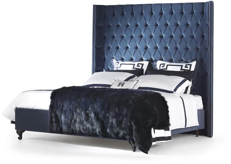 Gianfranco Ferré Home Кровать King size из бархата с высоким изголовьем sun-id-1515327 - Вид №1