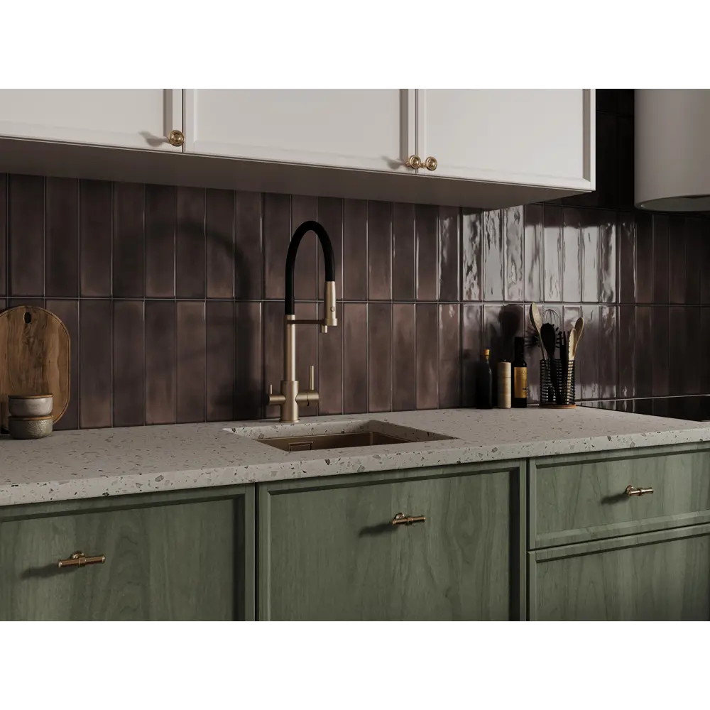 Настенная плитка KREAFORTA Cascada 29.8x59.8 1.425м цвет матовая коричневый 89440751 STLM-2101489 - Вид №4