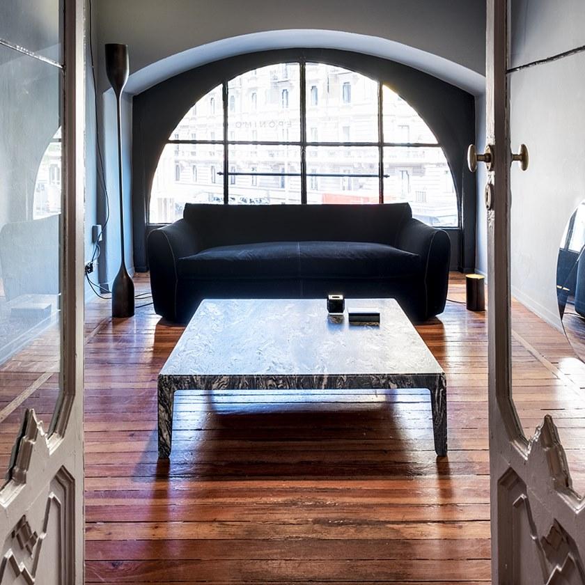 EPÒNIMO Низкий квадратный мраморный журнальный столик Rock Rk005 - Вид №4