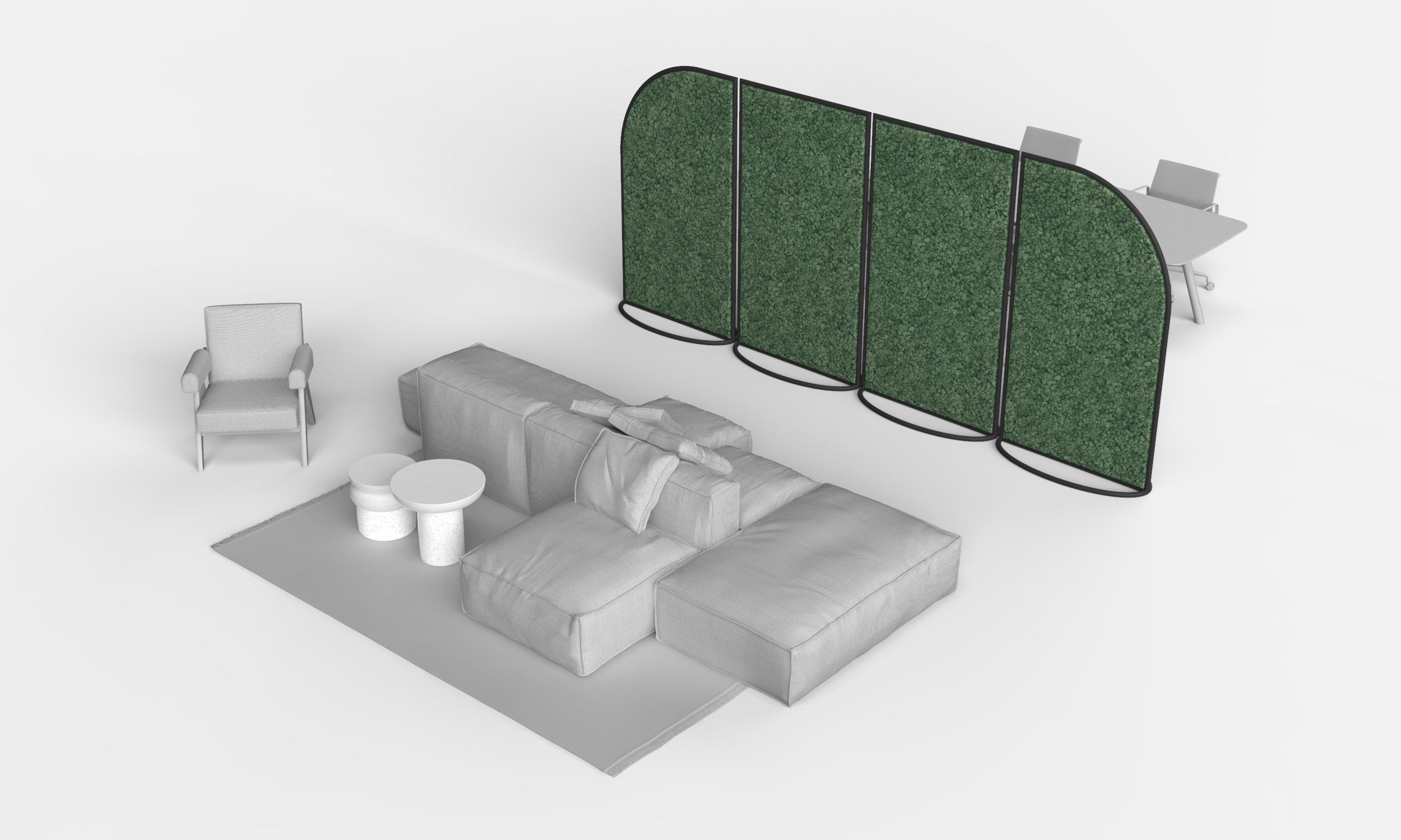 Модульная звукопоглощающая офисная перегородка GREENMOOD G-Line ARCH-00089007 - Вид №2