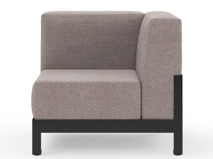 Тканевое угловое садовое кресло с подлокотниками