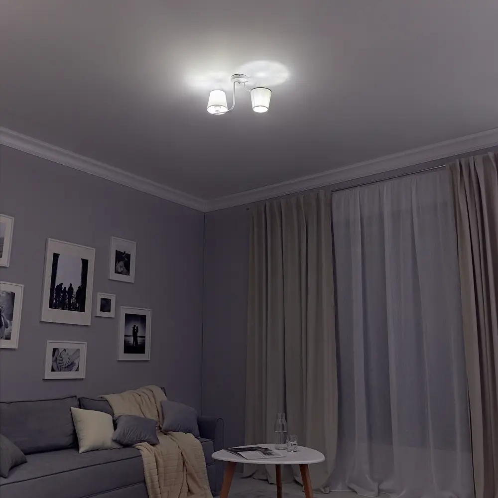 Люстра потолочная Chris 3154-312 2 лампы 6 м² цвет белый Rivoli STLM-2116689 - Вид №11