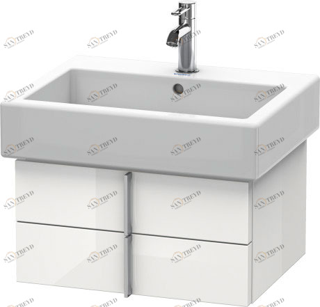 VE620402222 Тумбочка подвесная Vero #VE6204 550 x 431 мм Белый глянцевый декор Duravit