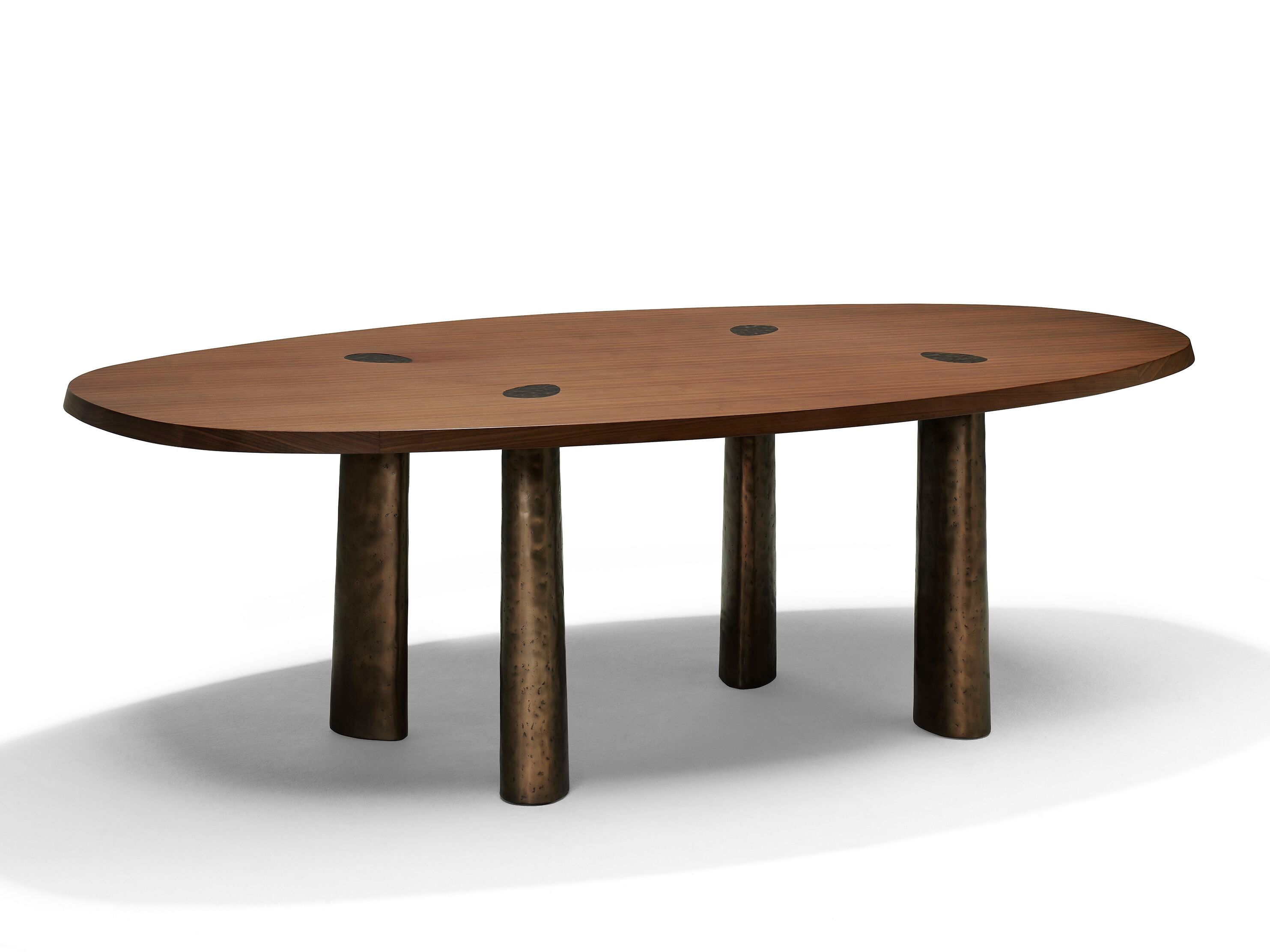 Алюминиевый и деревянный обеденный стол Linteloo Charles ARCH-00105706 - Вид №1