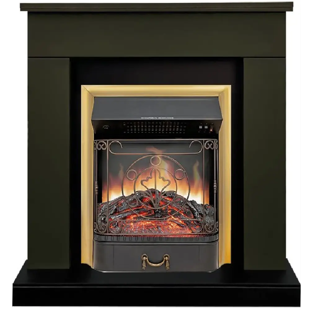 Каминокомплект Royal Flame Bergen STD SFT разборный Majestic FX Brass 1.5 кВт цвет темная олива 89396831 STLM-2042836 
