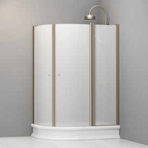 9138S3 Душевая кабина четверть круга SX для поддона 80*120 SX, цвет Бронзовый Kerasan RETRO Италия