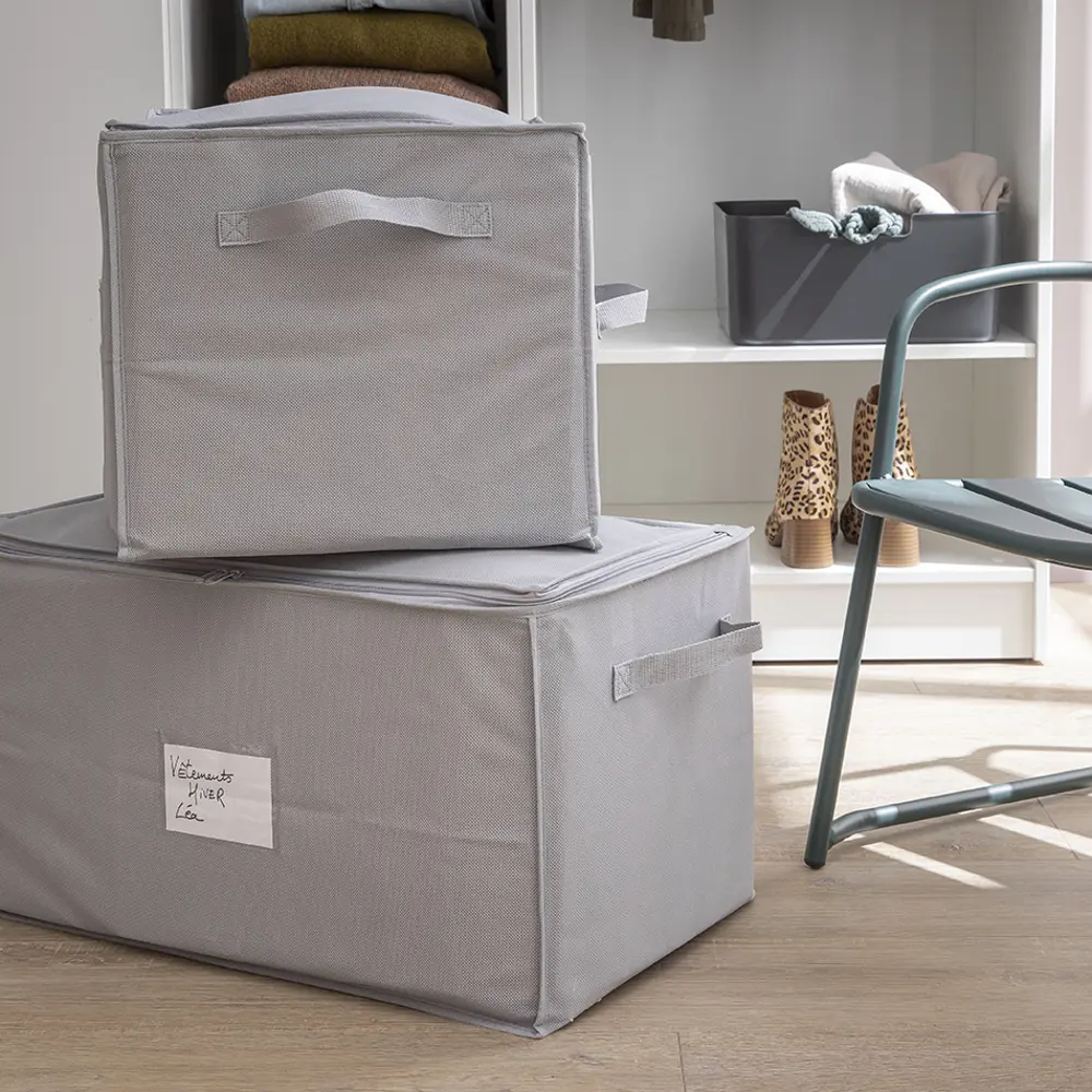 Короб с вакуумным пакетом Spaceo 42x36x33 см цвет светло-серый STLM-2004286 - Вид №5